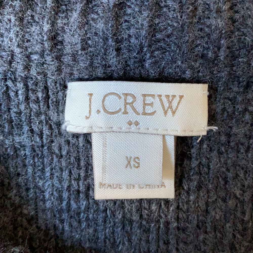 J. Crew Classic Cable Gray Sweater Wool Blend Size XS - Picture 5 of 6